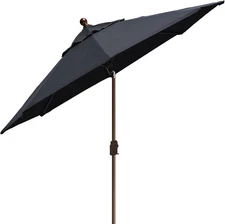 USA 10-Year-Non-Fading 9Ft Market Umbrella Outdoor Table with Ventilation Black
