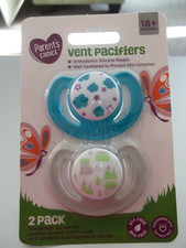 Parents Choice Vent Pacifiers 2-Pack - 18 months - Silicone Orthodontic - New