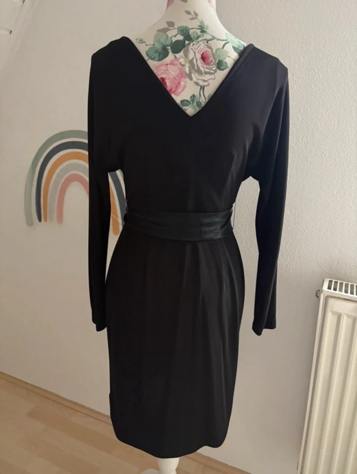 Marchesa Notte Wickelkleid – Seide - schwarz -  Größe 2 (entspricht 34/36) - Bild 3 von 4