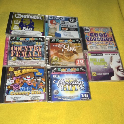 Karaoke CD+G Country Pop R&B Christian Classics Lot English CDG