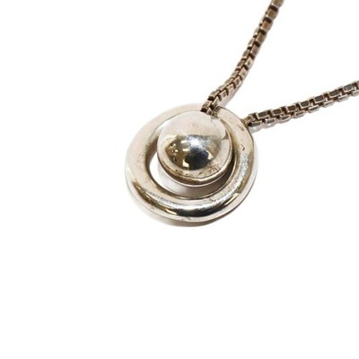 Christofle Tie Necklace 925 Sterling Silver Long Chain 24.6 inch Women Auth