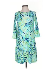 Lilly Pulitzer Women Green 3/4 Sleeve Top XS