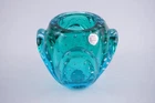 1970s MURANO ITALY BLUE GREEN BULLICANTE GLASS PAPERWEIGHT VINTAGE