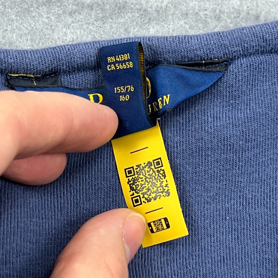 Polo Ralph Lauren Dress Girl's XL 16 Blue Ruffled Terry Cover-Up Pool Beach Swim - Image 4 of 4