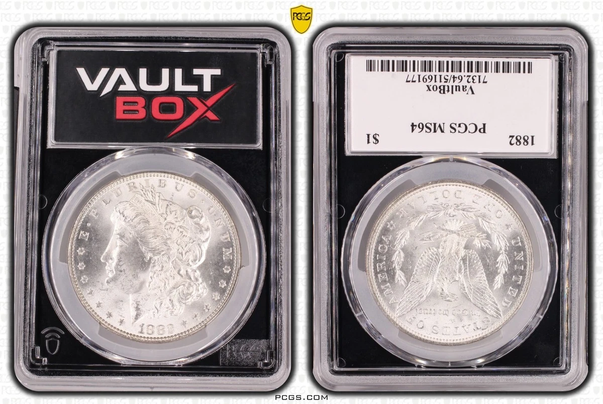 Philadelphia MS 64 Graded 1882 Year Morgan US Dollars (1878-1921