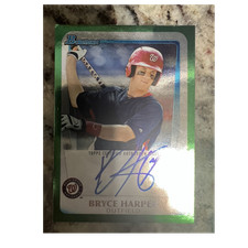 Topps 2011 Bowman Draft Picks & Prospects Bryce Harper RC Auto Green /350 BPA-BH