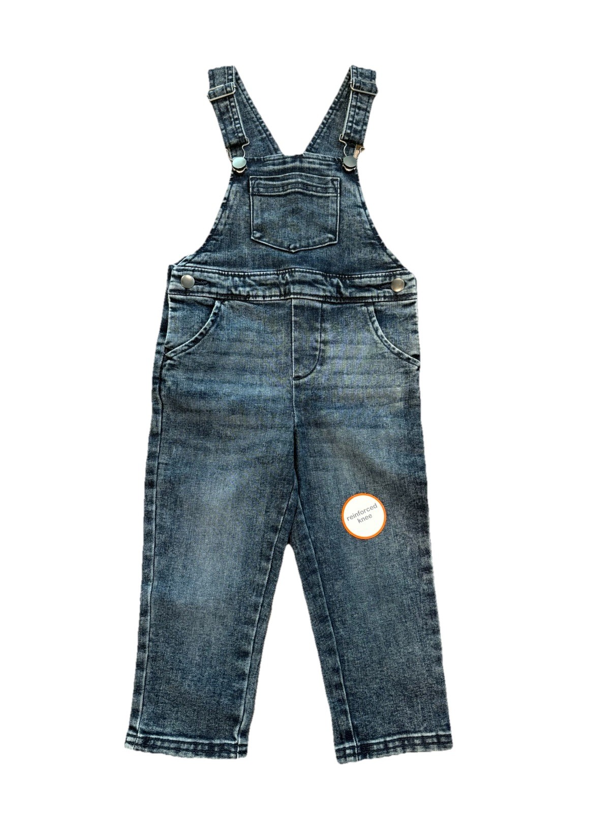Wonder Nation Baby and Toddler Girl Denim Wonder Nation Overalls, Size 3T