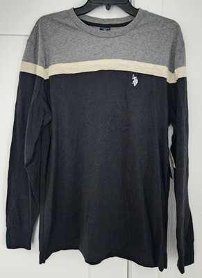 NWT US Polo Assn. long sleeve tee Grey logo size medium