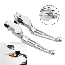 Chrome Handlebar Hand Brake Clutch Lever Set For Harley Touring Road Glide Dyna