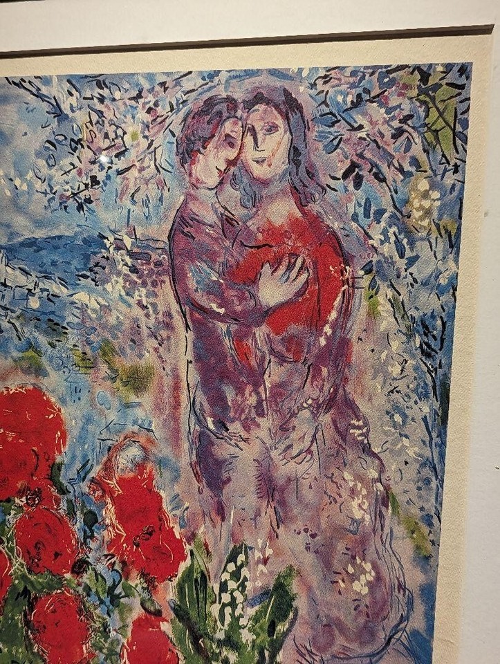 Marc Chagall Red Roses Marc Chagall Red Rose and Lovers Limited Edition of 500 Lithographs | eBay