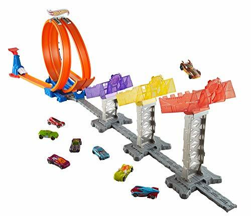 hot wheels double loop track set