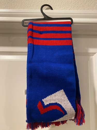 NEW NWT MLB BASEBALL TEXAS RANGERS WINTER SCARF RED BLUE RARE VINTAGE FOREVER CO - Picture 4 of 4