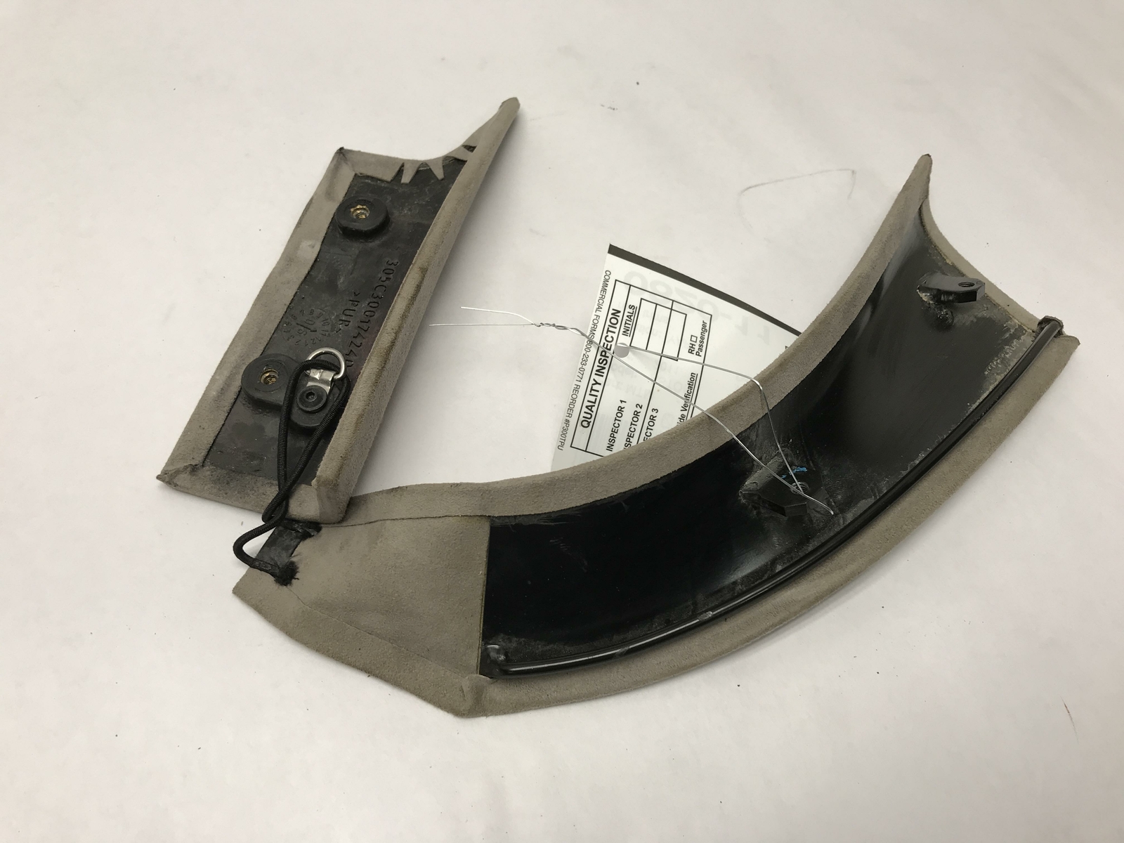 07-16 ASTON MARTIN V8 VANTAGE CONVERTIBLE REAR TRIM SUEDE GRAY OEM