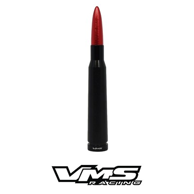 VMS RACING 50 CALIBER BULLET SCREW IN ANTENNA 5.5'' 139MM FOR TOYOTA BLACK RED