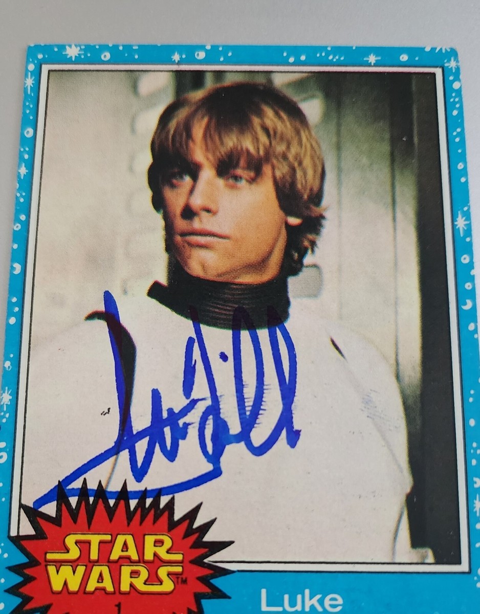 ルークスカイウォーカー1of1 Mark Hamill 1977 Topps Star Wars #1 Luke Skywalker Signed