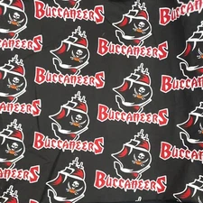 1Y + Rare 100% Cotton Tampa Bay Buccaneers NFL Football 18" by 58" Fabric 1997