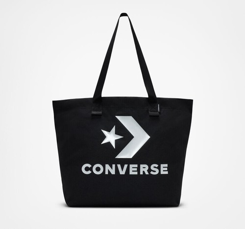 Converse Unisex Star Chevron Tote Bag, 10024675-A01 Converse Black/White