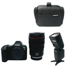 Canon R5 Mark II Camera + RF 24-70mm f/2.8L IS USM Lens + Bag + Flash