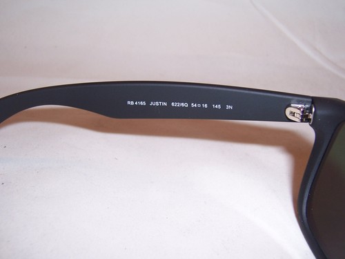 Nuevas gafas de sol RAY BAN JUSTIN 4165 622/6Q goma negro/naranja espejo 54 mm - Imagen 6 de 7