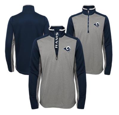 Los Angeles Rams Youth NFL ''Matrix'' 1/4 Zip Pullover Top - XL(18)