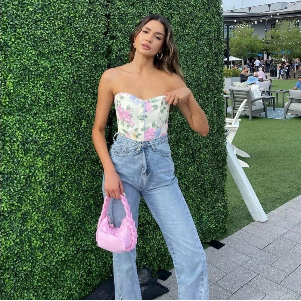 ZARA FLORAL CORSET TOP