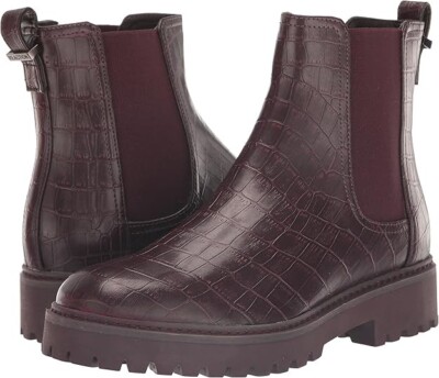 Kenneth Cole Reaction Salt Lug Chelsea Booties Burgundy Size 6 FREE SHIPPING
