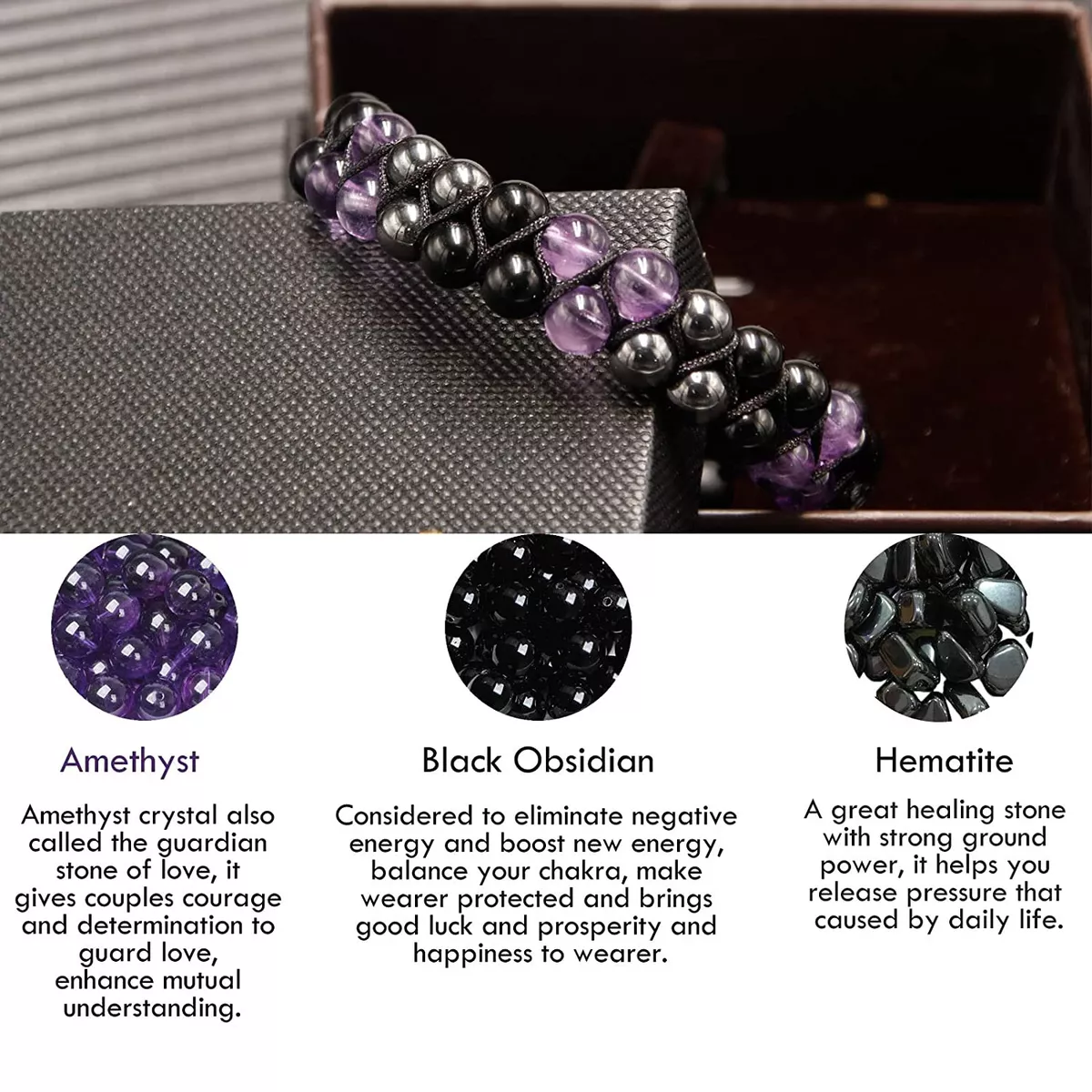 Negative energy on sale crystal bracelet