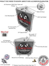 Kr Champion 3 Row Radiator W 16 Fan For 1943 - 1948 Chevrolet Cars Cc4348 Kr Champion 3 Row Radiator W 16 Fan For 1943 - 1948 Chevrolet Cars Cc4348