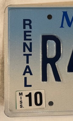 Jackson RENTAL CAR TRIPLE 1 license plate 111 Rent Hire Lease 911