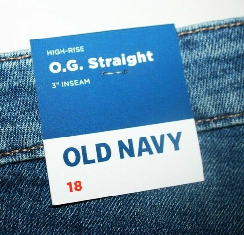 Old Navy High-Waisted O.G. Straight Ripped Jean Shorts for Women 3-inch inseam - Picture 7 of 8