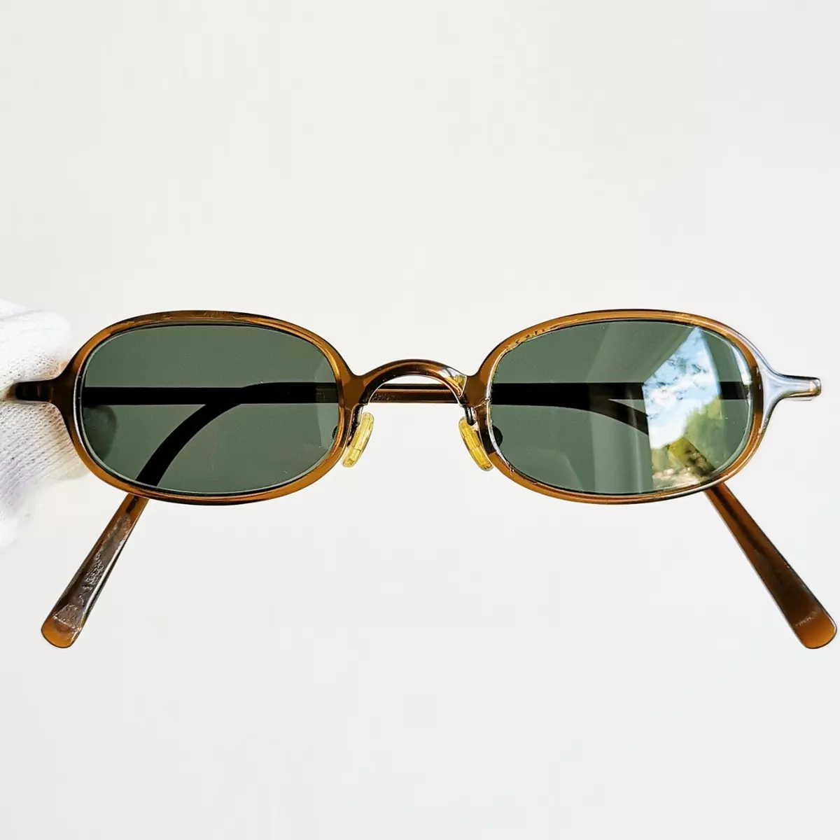 OLIVER PEOPLES OP 646 brown small tiny sunglasses rectangular
