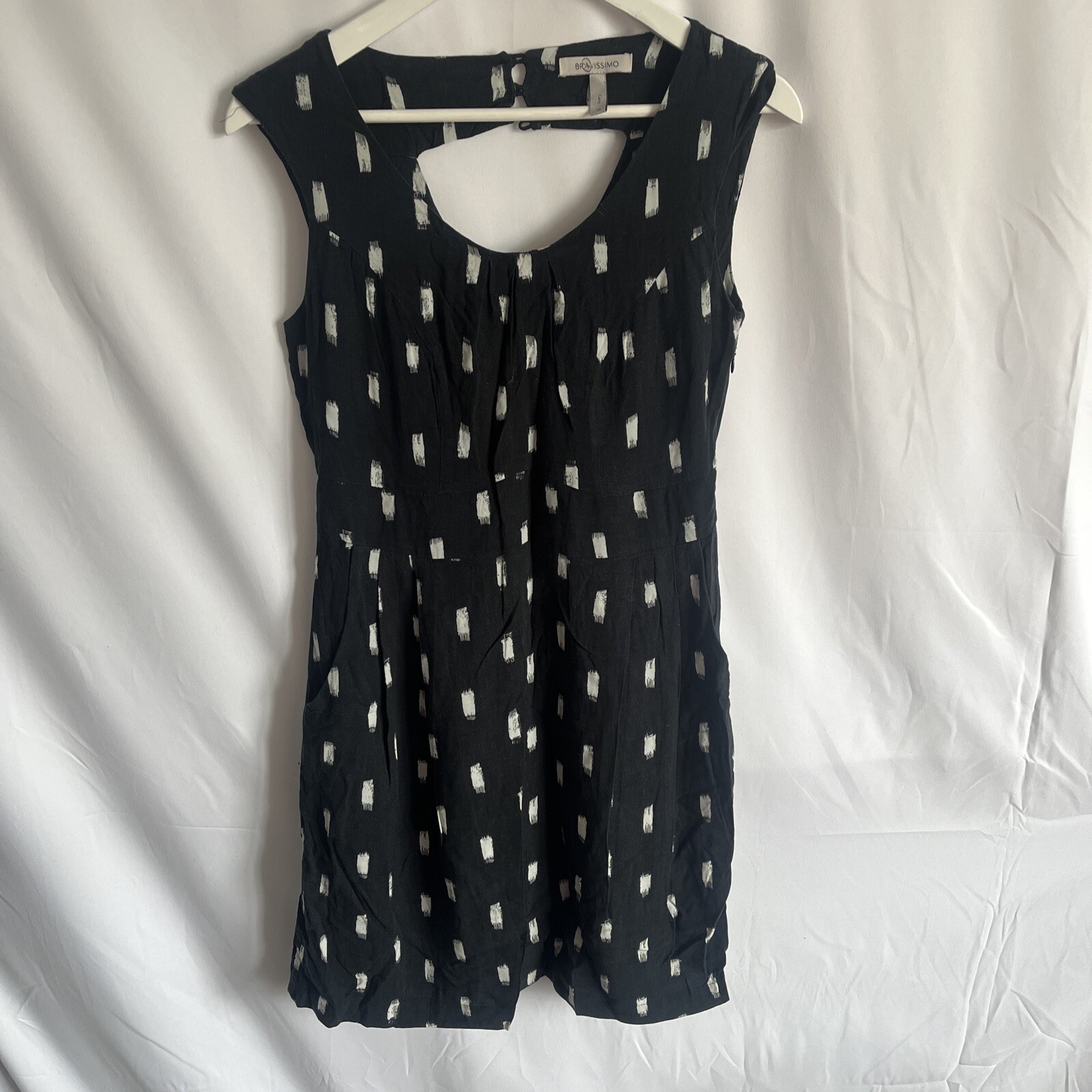 Bravissimo Curvy Black Sleeveless Midi Dress with Pockets, Size 10