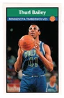 Thurl Bailey - Minnesota Timberwolves 1992-93 Panini Basketball Stickers # 83 MT
