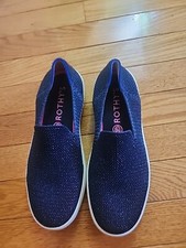 Rothy's Iridescent Blue Slip-On Comfort Shoes Women's Sz 6