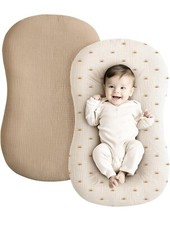 Konssy Muslin Baby Lounger Cover 2 Pack, 100 Cotton Newborn Lounger Cover