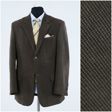 Mens Textured Blazer 40R UK Size BIAGGGINI Dark Brown Sport Coat Jacket