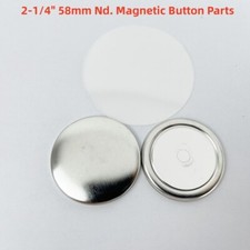 100 Sets 2-1/4"58mm Nd. Circle Shape Pin Back Button Parts Magnetic Button Parts