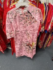 Traditional Pink Cherry Blossom Lunar New Year Lucky Dress Chinese New Year