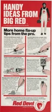 1977 Vintage Print Ad Red Devil Handy Ideas From Big Red Caulk Tub Putty Knife