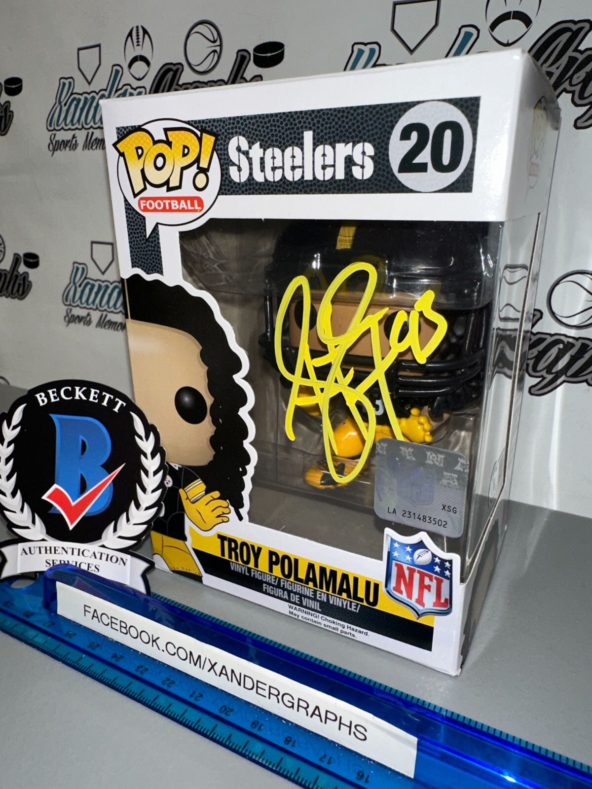 En Oferta Troy Polamalu Firmado Autografiado Fútbol Americano Nfl Funko Pop Beckett Bas Autenticidad Aceroers