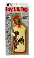 Vintage 1988 Baltimore Orioles Baseball Joy ID Embroidered Gear Luggage Tag Old
