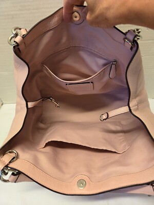 Coach Small Lexy Blush Pink Pebbled Leather Purse Handbag