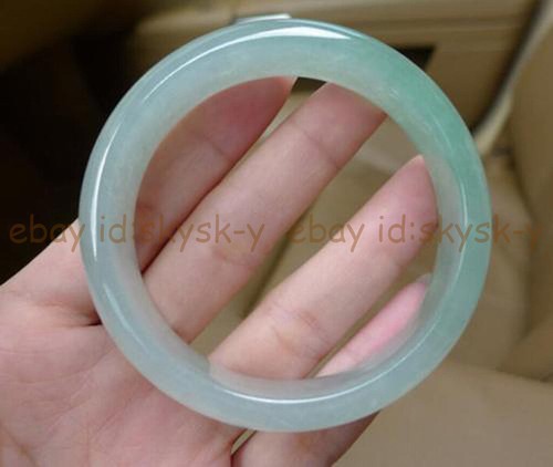 Echter natürlicher grüner Jadeit Jade Edelstein Armreif Armband 56-66 mm Schmuck - Bild 10 von 17