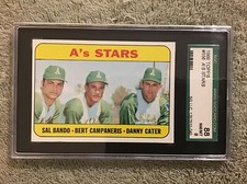1969 Topps BANDO CAMPANERIS CATER A’s STARS #556 Graded SGC 88 NRMT 8 Oakland As