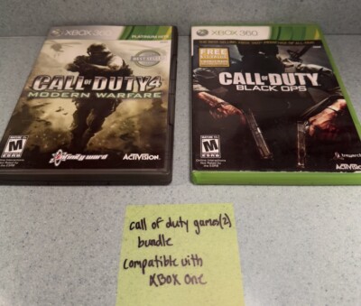 Call Of Duty 4 Modern Warfare/Black Ops Xbox 360 Bundle Tested and Working 