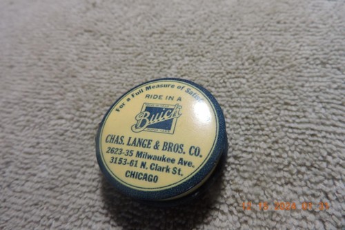 Antique Buick Motor Car Adv Celluloid Tape Measure Chas & Lance Bros Chicago