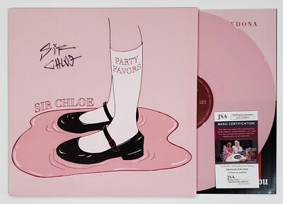 SIR CHLOE SIGNED PARTY FAVORS COLOR VINYL LP RECORD ALBUM W/ JSA