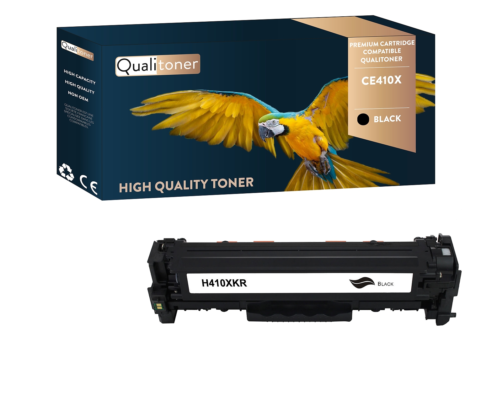 Toner noir HP CE410X compatible idéal pour imprimer vos rapports professionnels au bureau