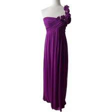City Triagles Clothing Women's Purple One Shoulder Evening Gown Size 9