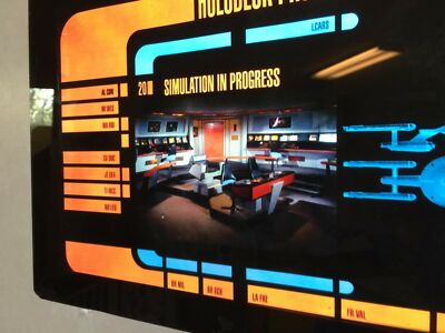 StAr TrEk  prop HOLODECK TOS bridge  screen lcars transparent print EXCELLENT YE
